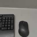 Wireless Keyboard and Mouse Combo,2.4G Full Size Wave Keys Ergonomic Keyboard with Wrist Rest for Natural Typing, 3 DPI Adjustable Ergonomic Silent Mouse for Computer/Laptop/Windows/Mac (Gray)