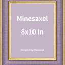 Purple 8x10 Cute Picture Frame,HD Real Glass Unique Fun or Vintage 8 by 10 Photo Frames,Gold Border with Easel for Tabletop and Wall Display 1 Pack