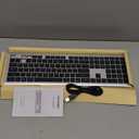 TECKNET Bluetooth Keyboard Rechargeable, 4Device Free Switching (2.4G+BT), UltraSlim Full Size Wireless Keyboard, Quiet Typing, for PC/Laptop/Smart TV/Phone, Adjustable Stand, 12 Multimedia Keys