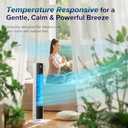 LEVOIT Tower Fan for Bedroom, Standing Fan with 28dB Quiet for Sleep, Remoter, 12H Timer, 25ft/s Velocity, 5 Speeds, 4 Modes, 90 Oscillation for Home, Office, Indoor, Bladeless 36 inch, White