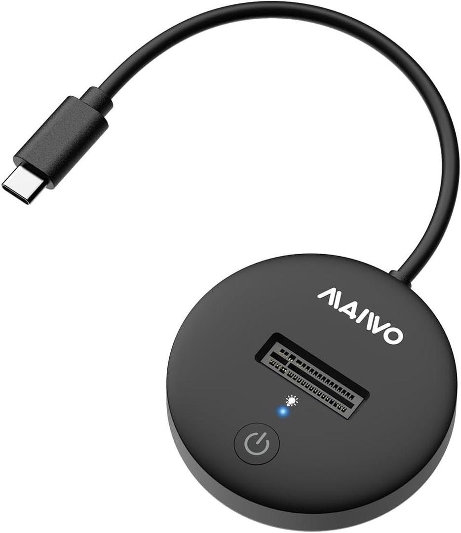 MAIWO M.2 NVMe SSD Docking Station, PCIe SSD Dock to USB C Adapter, USB3.2 GEN2x1 10Gbps Speed with UASP Trim, 4TB Capacity, Tool Free, Plug and Play