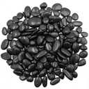 RITOLLO 6lb Black Pebble Rocks 3/8-1 Inch Polished Natural Aquarium Gravel Decorative Fish Tank Rocks Garden Landscaping Decor