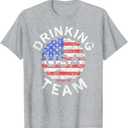 USA Drinking Team Shirt Funny Men Women 4th Of July T-Shirt