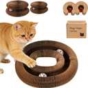 2 Pcs Kitty Kurls Cat Toy Magic Organ Cat Scratching Board, Foldable & Reversible Infinity Style Interactive Kitty Kurlz Cat Scratcher for Indoor Cats Twisty Paws Cat Toys, Kitten Cats Accordion Toy