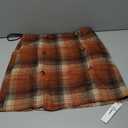 Rooscier Women's Wool Plaid High Waist Skirt Pencil Zipper Back Bodycon Mini Skirts Caramel Plaid Medium