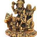 Shiva Family Made of Metal Shiv Parivar Parvati Ganesha Kartik Idol Statue Traditional Figurine for Home Office Temple Puja Decoration Gift (4 Inch)