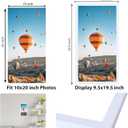 JCJMY 10x20 Picture Frame White for Wall Hanging, Wall Mounting Horizontally or Vertically, 10 x 20 Wall Gallery Poster Photo Frame with Shatter Resistant Plexiglass, White