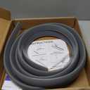 Flexible Quarter Round Molding, Peel and Stick Rubber Trim Molding, 118Inch, Gray