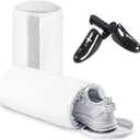 Shoe Washing Bag for Washing Machine, Fluffy Fibers Keep 360 Wrap-around Cleaning, Adjustable Shoe Trees, Durable Hidden Zipper Reusable Laundry Bag for Sneaker Gym Shoes White