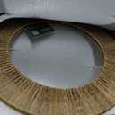 Chi An Home 24 Inch Natural Jute Mirror, Wall Mounted Round Mirror with Metal Frame, Wall Decor Rustic Farmhouse Boho Decor Accent for Bathroom, Bedroom, Living Room, or Entryway