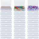 APACALI 24PCS Playing Card Case Clear Plastic Gaming Game Card Holder Organizer, Snaps Closed Clear Card Box Small Hard Plastic Card Storage Box, Empty Trading Card Storage Box 3.8x2.7x0.82 Inch