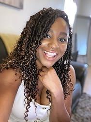6 Packs Curly Faux Locs Crochet Hair, 22 Inch Goddess Locs Crochet Hair, Hippie Locs Synthetic, Boho Style Crochet Braids Hair Extensions (22Inch, 6Packs, T1B/27)
