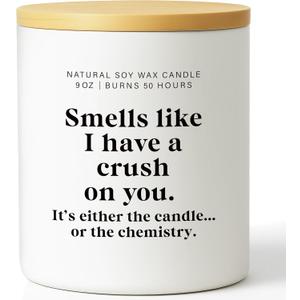 Gifts for Him Her Couple Valentines Day Candle Funny Romantic Gift for Crush, First Date, New Relationship & Flirty Couple Gifts for Women Men First Crushes Couples Valentine Candle