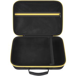 Hard Storage Tools Case, Store for DeWalt Drill Tools & Angle Grinder/for AstroAI Tire Inflator and More - 12"x8"x2" with Mesh Pocket & Comfort Handle (Yellow)