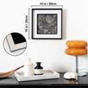 Natural Marble Decorative Wall Art Home Decor for Bedroom Abstract Lithographic Painting for Living Room Hand Made Aesthetic Classroom Farmhouse Heavy Texture Picture Frames 10x10 in Platinum Diamond