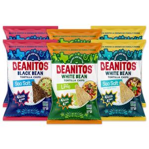 Beanitos Bean Chips - Variety Pack - (6 Pack) 5 oz Bag - White Bean Tortilla Chips and Black Bean Tortilla Chips - Vegan Snack with Good Source of Plant Protein and Fiber, Best Before: 02 March 2026 13 April 2026, 02 February 2026