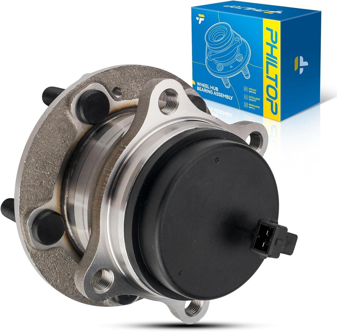 PHILTOP 512326 x1 FWD Rear Wheel Bearing Hub Assembly for Hyundai Santa Fe | for 2007-2020 Hyundai Santa Fe, 2011-2015 Kia Sorento, 2013-2018 Hyundai Santa Fe Sport, 2007-2012 Veracruz W/ABS 5 Lugs