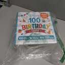 Decorably 100 Pack Foiled 5x7in Assorted Happy Birthday Cards Bulk with Envelopes and Stickers, 100 Folded Unique Designs for Friends, Family & Loved Ones, Printed Message Inside - Gifting, Mailing