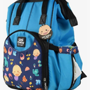 Uni Baby Diaper Bag, Mommy and Baby Stuff Backpack with Fun Prints, Pink and Black (Blue)