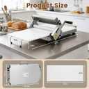 Folding Dough Sheeter 40.9"x15.5" for Bread and Pastries (2 Rolling Boards) | Manual Stainless Steel Dough Machine, Adjustable Thickness, Portable Manual Sheeter Machine