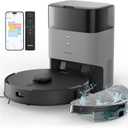 AIRROBO Robot Vacuum and Mop Combo, Self-Emptying, 60-Day Capacity, Home Mapping, Schedule, Wi-Fi/App/Alexa/Remote, 180mins Runtime, T20+ Robotic Vacuum Cleaner for Pet, Hard Floors, Carpet (Vacuum size: L13.8 x W 13.8 x H3.7, Black)