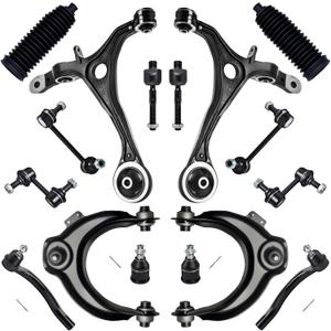 AUQDD 16Pcs Front End Suspension Kit Fit For 2003-2007 Ho-nda Accord w/2.4L, Control Arm, Ball Joint, Sway Bar Link, Outer Inner Tie Rod End (# K640289 K620616 K80228 K90660 K90342 EV80210 ES80287)