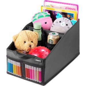 Masirs Back Seat Car Organizer, Neatly Organize Items While Traveling, Folds Flat for Easy Trunk Storage