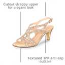 PIZZ ANNU Women's Amelia Heels Sandals Sparkle Crystal Open Toe Slingback High Heel Sandals Dress Pumps Shoes for Party Wedding (Beige), 9.5
