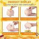 Gerrii 12 Pcs Cute Plastic Piggy Bank Bulk Pig Money Bank Large Unbreakable Piggy Coin Money Saving Box for Adult Kids Boy Girl Birthday New Year School Baby Shower Decoration(Colorful), as picture shown
