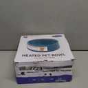 PETLESO Heated Water Bowl for Dogs, Heated Dog Bowl for Cats Birds Chickens Water Heater, Outdoor Pet Heating Dish Provides Drinkable Water in Frozon Winter, 2.2L