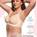 As Fairy Full Coverage Bras for Women No Underwire Supportive Wireless Plus Size Bra Seamless Comfort Bralette (Beige, L)