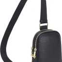 INICAT Anti Theft Crossbody Bag for Women, Small RFID Blocking Sling Purse with Zipper Lock for Travel, Vegan Leather