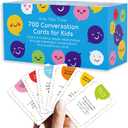 700 Conversation Cards for Kids, Fun Kids Conversation Starter Cards for Kids, Teens, Family Night, Dinner, Play Conversation Games, Color-Coded Across 6 Topics, Take Anywhere