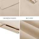 2 x Cicy Bell Mini Skirts for Women High-Waisted Zip Up Casual A-Line Spandex Womens Office Work Wear Faux Pocket (Beige)
