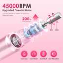 Professional Electric Nail Drill 45000RPM (Portable & Rechargeable) (with 11 Drill Bits ) Cordless Nail File Machine for Shaping, Polishing & Removing Gel Nails for Salon Home (Pink)