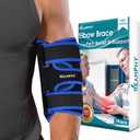 Reamphy Elbow Brace,Comfortable Night Elbow Sleep Support,Elbow Splint, Adjustable Stabilizer Splints, Cubital Tunnel Syndrome,Tendonitis,Ulnar Nerve,Tennis,Fits for Men and Women(Fits Most) (One Size, Blue)
