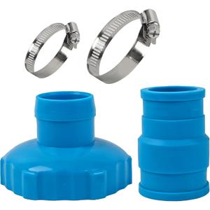 TonGass Pool Vacuum Hose Adapter Kit Compatible with Intex Adapter B 1.5" to 1.25" Pool Hoses Connector with Stainless Steel Clamps for Above Ground Pool Skimmer & Filter Pump Hoses 1 Set