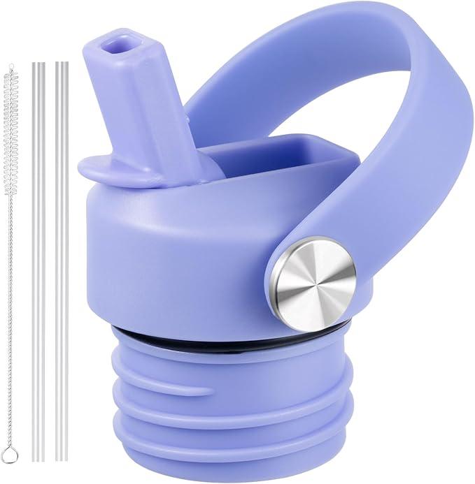 Straw Lid for Hydroflask, Lids with Straw for Hydro Flask 18 21 24 oz Standard Mouth, Replacement Sport Cap for HydroFlask Top Lid with Flexible Handle, Sport Water Bottle Cap Accessories, Lupine