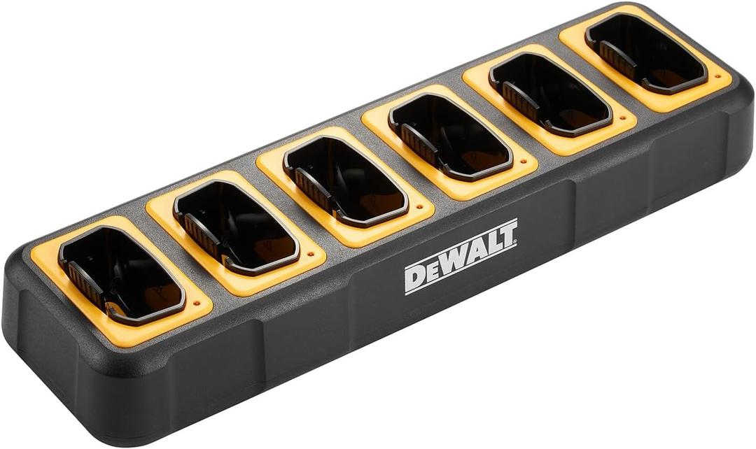 DEWALT Gang Charger Accessory for FRS Walkie Talkies, 6 Port, Compatible with DXFRS800, DXFRSCH6-800 (2 Watt)