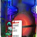 Crystal Clear Sound, Bright Party Lights, Portable & Easy to Use | 8" Rechargeable Bluetooth PA Karaoke Loud Party Speaker, 5-Hour Playtime | TWS, USB, TF, AUX, FM Radio | QFX | TMS-853