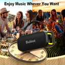 Bobtot Portable Bluetooth Speaker with 2 Wireless Microphones 40W Peak Outdoor Speaker IPX5 Waterproof Speaker with Handle Stereo Loud Sound, 8000mAh Battery for Kids, Home & Outdoor Party