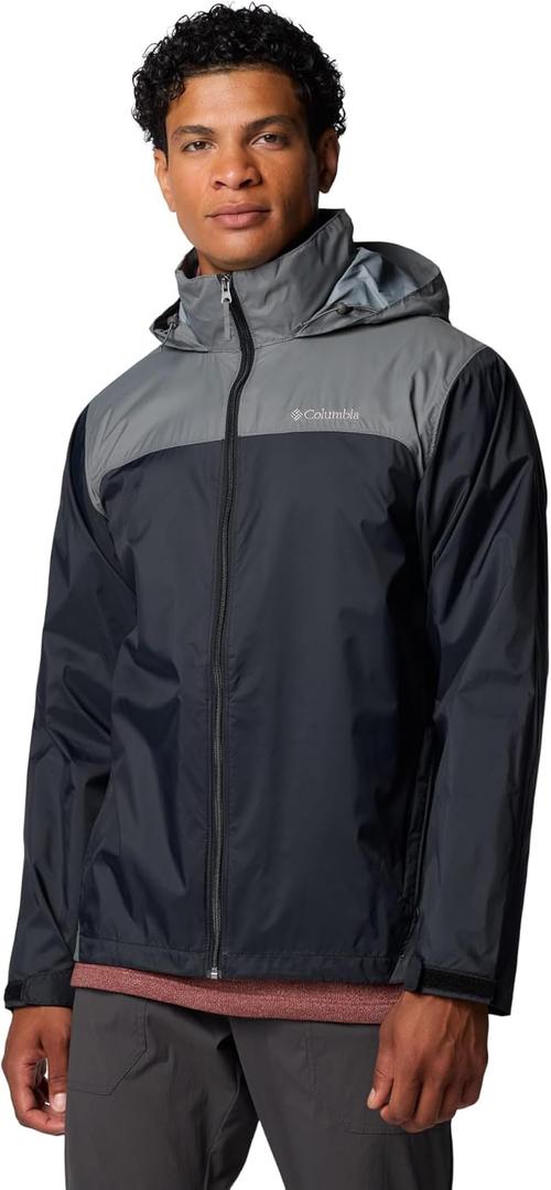 Columbia Mens Glennaker Lake II Rain Jacket (Black, L)