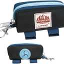 Lepawit Dog Poop Bag Holder Zippered Pouch, Portable Dog Poop Bag Dispenser with 1 Metal Clip, Fashion Color Matching Canvas Waste Bag Holder for Leashes - Black