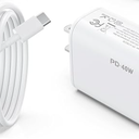 iPhone 17 16 15 Charger, 1 Pack 40W USB C Charger Dual Port Fast Charging Block (1 Pack 6 ft USB C to C Cable Cord Included) for iPhone 16 15 Pro Max/15Pro/15/15Plus,iPad