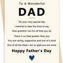 2 x fancu Father’s Day Card Gift for Dad, Happy Father’s Day Decoration for Father from Daughter Son or Kids, Sentimental Appreciation Fathers Card Gift for Dad
