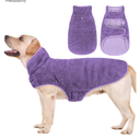 Malier Dog Winter Coat, Reversible Fleece Dog Cold Weather Coats, Windproof Warm Snow Puppy Jacket Vest Pet Clothes for Small Medium Large Dogs (Purple, Large)