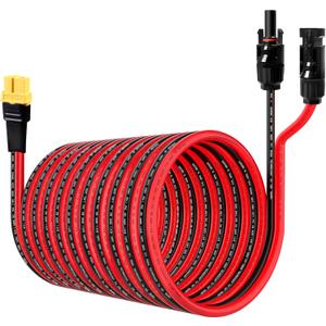 12AWG 25FT Solar to XT60 Charge Extension Cable for Solar Panels Portable Power Stations Solar Connector to XT60H Cables