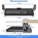 XINLEI Keyboard Tray Under Desk Large C-Clamp 25.6” (30” Including Clamps) x 11.8” Slide-Out Platform Computer Drawer Pull Out Keyboard & Mouse Tray Black DSF4