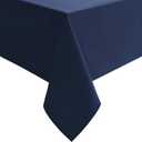 Hiasan Square Tablecloth - Waterproof Washable Polyester Table Cloth for Dining Room Kitchen Party Camping, Navy Blue, 30 x 30 Inch
