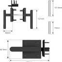Sdstone Double Side Gate Latch,Heavy Duty Swinging Door Latch Gate Hardware for Wooden Fence,Gate Hardware for Left Inswing Outdoor Wooden Gates, Pool Gate, Backyard, Garden